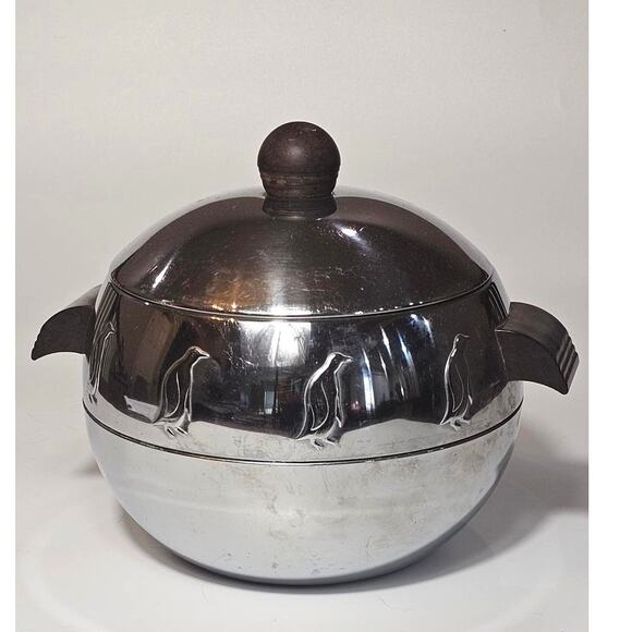 1960s Penguin Ice Bucket / Vintage Hot and Cold Server Bucket - Picture 1 of 5